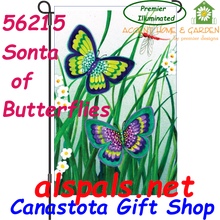 56215   Sonta of Butterflies : Garden Flag by Premier Illuminated (56215)