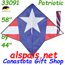33091 Patriotic : Delta Gyro Kites by Premier (33091) comes with matching spinsock