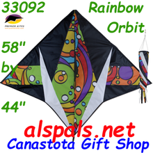 33092  Rainbow Orbit : Delta Gyro Kites by Premier (33092) comes with Spin Sock