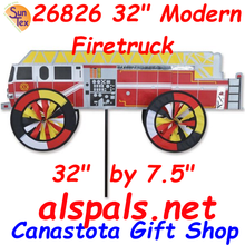 Firetruck Modern 32" : Vehicle Wind Spinner (26826)