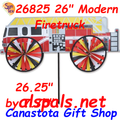 Firetruck Modern 26" : Vehicle Wind Spinner (26825)