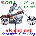 Skeleton Motorcycle 37" , Motorcycle Wind Spinner (26913)