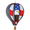 25818  Patriotic Eagle: 22" Hot Air Balloons (25818)
