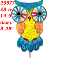 25377  Night Owl Reflective Eyes Spinner 28" - Tropical : Bird Spinners