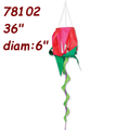 78102   SoundWinds Red Rose Spinning Windsock (78102)