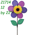 21714 12 in Spinner : Purple Sunflower (21714) (