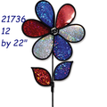 21736 12 in Patriotic Holographic : Wind Spinner (21736)
