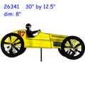 26341  VINTAGE RACE CAR - YELLOW , Vehicle Spinners