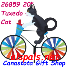 26859  Tuxedo Cat 20"   Bicycle Spinners (26859)