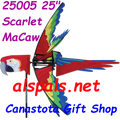 25005  Scarlet MaCaw 27"    Bird Spinner (25005)