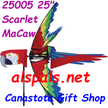 25005  Scarlet MaCaw 27"    Bird Spinner (25005)