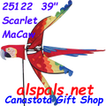 25122  Scarlet MaCaw 39"   Bird Spinner (25122)