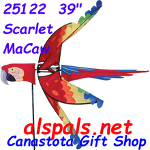 25122  Scarlet MaCaw 39"   Bird Spinner (25122)