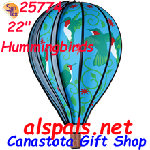 25774 Hummingbird 22" Hot Air Balloons (25774) Wind Spinner