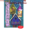 Welcome Winter Birdhouses : Premier Soft Flags