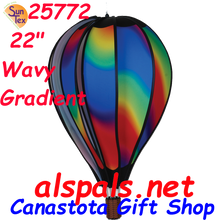 25772 Wavy Gradient 22" Hot Air Balloons (25772) Wind Spinner