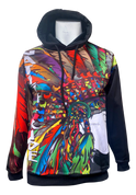 NATIVE FEATHER HEADDRESS HOODIE