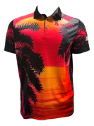 4 THE FALLEN 3 BUTTON POLO - SUNSET
