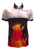 4 THE FALLEN 3 BUTTON POLO - SUNRISE/WHITE