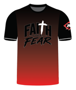 FAITH OVER FEAR RED FADE JERSEY