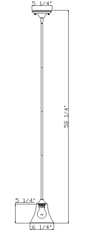 Pendant Light Small for DC Standard - Brushed Nickel