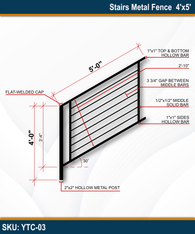 Stairs Metal Fence 4'x5'
