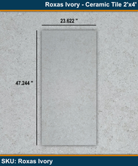 Roxas Ivory - Ceramic Tile 24" x 48"