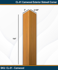 CL-01 - Exterior Slatwall Corner - Camwood