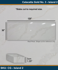 Quartz - Calacatta Gold - Island 2
