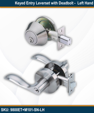 Keyed Entry Leverset with Deadbolt  - Left Hand