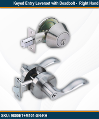 Keyed Entry Leverset with Deadbolt  - Right Hand