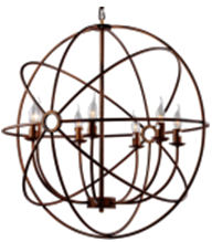 Antique RUST Color Metal Chandlier