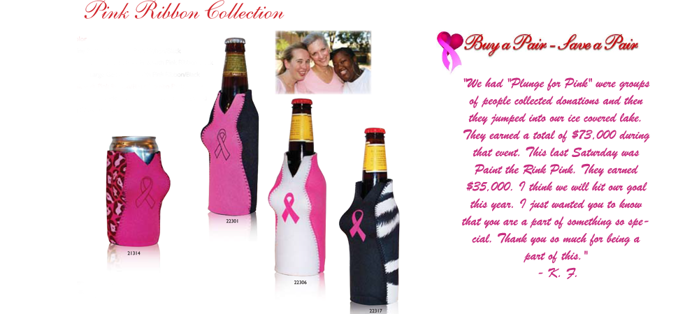 Pink Ribbon Holders for Breast Cancer Awareness!
