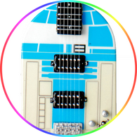Star Wars Theme R2D2 Guitar Art Miniature Guitar 