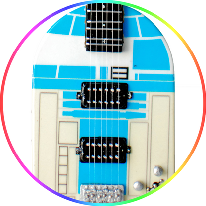 Star Wars Theme R2D2 Guitar Art Miniature Guitar 