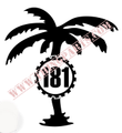 181 PALM TREE SMALL BLACK OR WHITE
