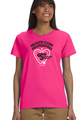 Unisex T-shirt hot pink with stethoscope heart and slogan