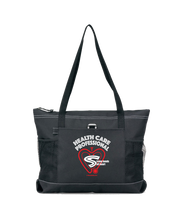 Zippered Tote Bag in black with Health Care Professional  slogan