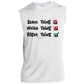 Black, White, Right Sport-Tek Sleeveless Performance Tee