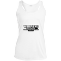 Warning Skin Color Ladies Performance Racerback Tank