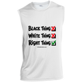 Black White Right Sport-Tek Sleeveless Performance Tee