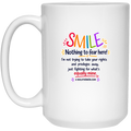 Smile 15 oz White Mug