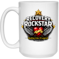 Recovery Rockstar 15 oz White Mug