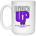 Leveling Up 15 oz White Mug