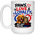 Paws Love 15 oz White Mug