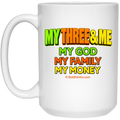 My Three & Me 15 oz White Mug