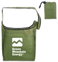 Fold-away Army Olive Green Grocery Sling Tote