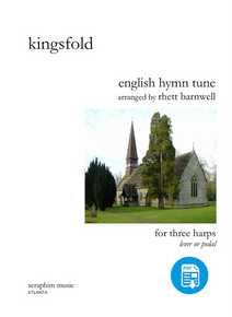 Kingsfold  (English Folk Tune), for 3 harps by Rhett Barnwell-PDF