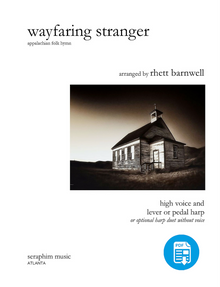 Wayfaring Stranger, arr. Rhett Barnwell, Voice and Harp or 2 Harps - PDF