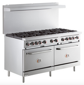 Cooking Performance Group 60-CPGV-10B-S26 10 Burner Gas Range with Two 26 1/2" Standard Ovens